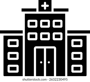 Vektorsymbol des Krankenhauses. Kann für Druck-, Mobil- und Web-Anwendungen verwendet werden.