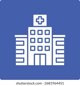 Hospital vector icon. Can be used for printing, mobile and web applications.