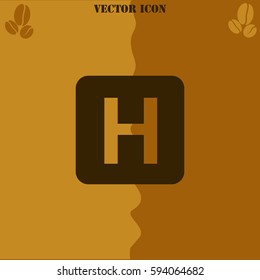 Hospital  vector  icon Coffee symbol background.