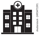 Hospital Vector Icon, Comprehensive Healthcare Services at Our Hospital, State-of-the-Art Medical Care at Our Hospital Facility