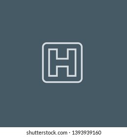 Hospital vector icon. Hospital concept stroke symbol design. Thin graphic elements vector illustration, outline pattern for your web site design, logo, UI. EPS 10.