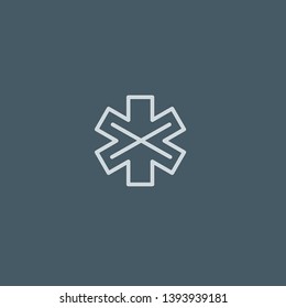 Hospital vector icon. Hospital concept stroke symbol design. Thin graphic elements vector illustration, outline pattern for your web site design, logo, UI. EPS 10.