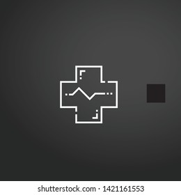 Hospital vector icon. Hospital concept stroke symbol design. Thin graphic elements vector illustration, outline pattern for your web site design, logo, UI. EPS 10.