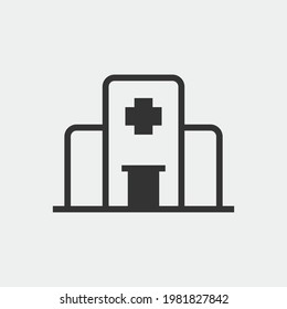 Hospital vector icon illustration sign 