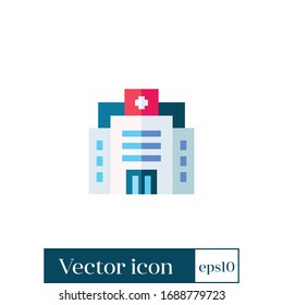 Hospital vector icon illustration. Ui/Ux. Premium quality.
