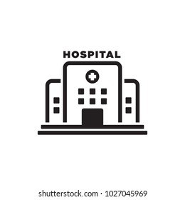Hospital vector icon isolated on white background
