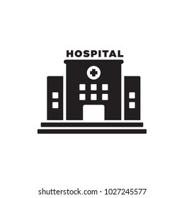 Hospital vector icon isolated on white background