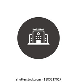 Hospital vector icon isolated on white background