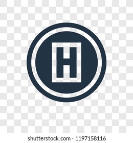 Hospital vector icon isolated on transparent background, Hospital transparency logo concept
