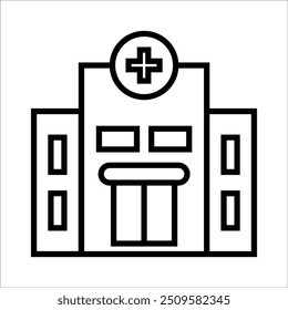 hospital vector icon line template