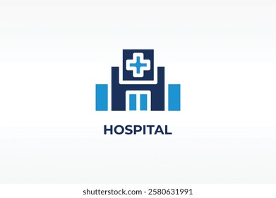 HOSPITAL vector, icon or logo sign isolated symbol illustration