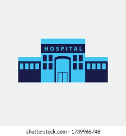 hospital vector icon medical facility building for patient admission and attendance icon