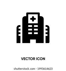 Hospital vector icon. Modern, simple flat vector illustration for website or mobile app.Hospital building symbol, logo illustration. Pixel perfect vector graphics	