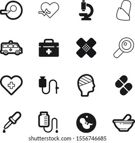 hospital vector icon set such as: research, pills, equipment, tube, vehicle, kit, loupe, pictogram, safety, natural, round, ekg, explore, flag, adhesive, reproductive, heal, fertilization, vitamin