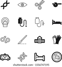 hospital vector icon set such as: town, parasitic, architecture, vehicle, sick, blue, gloves, sex, protective, van, bank, element, set, female, lady, men, glove, biology, look, police, treatment