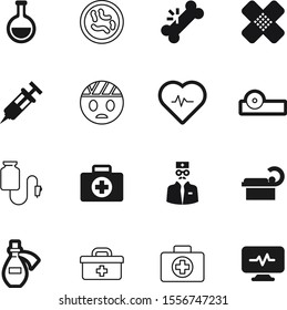 hospital vector icon set such as: blood, microbes, yellow, laboratory, halloween, patient, flask, lab, drawing, wound, medic, cardiology, syringe, radiology, cell, bottle, red, stethoscope, scan