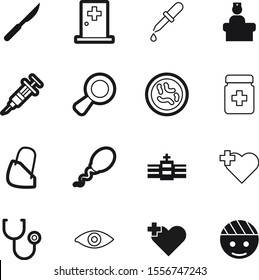 hospital vector icon set such as: instrument, bacterium, bright, simple, exterior, detective, reproduction, orange, vision, cardiology, transparent, insemination, occupation, seek, businessman