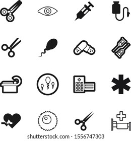 hospital vector icon set such as: scanner, woman, color, technology, machine, medication, heartbeat, counter, aid, nurse, monitor, bed, ambulatory, structure, prescription, cardio, fracture, biology