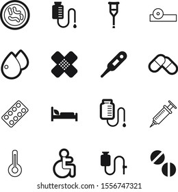 hospital vector icon set such as: aid, virus, icons, man, therapy, adhesive, blister, cross, syringe, wound, plaster, tool, optician, handicapped, bacteria, set, crutches, hand, disease, microbe