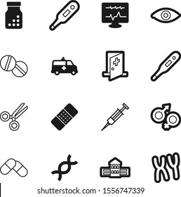 hospital vector icon set such as: cross, aid, occupation, vehicle, salon, chain, dose, medicament, house, light, life, vision, sex, patch, cpu, barber, museum, scissor, architecture, computer, women