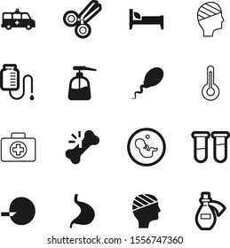 hospital vector icon set such as: embryo, ambulance, instrument, thermometer, icons, service, washing, logos, vehicle, holiday, van, drawing, graphic, pregnant, pictogram, test, heat, vial, scale