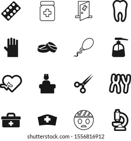 hospital vector icon set such as: macro, cut, hairdresser, dent, latex, education, talking, insemination, dispenser, technology, reproduction, style, desk, microscope, circle, liquid, head