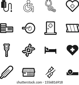 hospital vector icon set such as: 3d, library, invalid, ivf, aid, compression, house, university, evolution, people, set, measurement, injured, ophthalmologist, wheel, room, sleep, dna, oculist