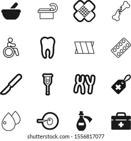 hospital vector icon set such as: illness, blood, cutter, label, blade, hurt, dna, crutches, stamp, steel, metal, kit, food, natural, diagnostic, nature, oil, scanner, invalid, wheelchair, finger
