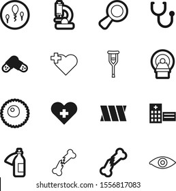hospital vector icon set such as: seek, conception, therapy, aid, detail, fun, physician, bandaged, woman, bright, procreation, web, outline, vision, round, diagnosis, service, patient, medication