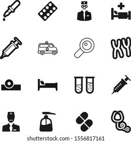 hospital vector icon set such as: otolaryngologist, mattress, magnify, collection, detective, hands, pack, head, dropper, square, tourism, loupe, pipette, tool, magnifying, pump, chemical