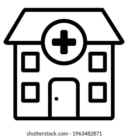 Hospital vector icon symbol illustration EPS 10