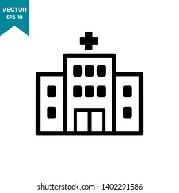 hospital vector icon in trendy flat style 