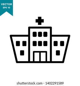 hospital vector icon in trendy flat style 