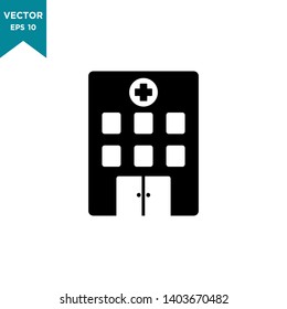 hospital vector icon in trendy flat design 