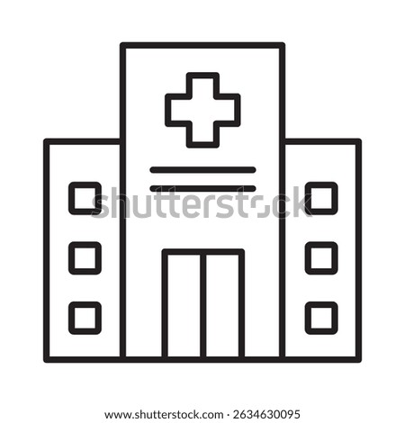 Hospital :Vector Icon which can easily modify or edit

