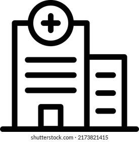 Hospital Vector illustration on a transparent background.Premium quality symmbols.Stroke vector icon for concept and graphic design.