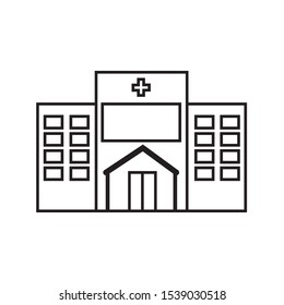 hospital vector on a white background