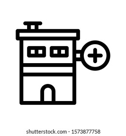 hospital vector thin line icon 