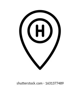 hospital vector thin line icon 