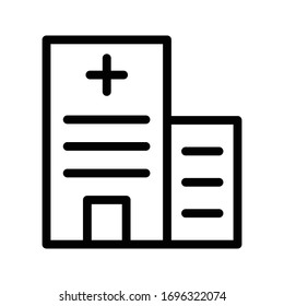 hospital vector thin line icon 