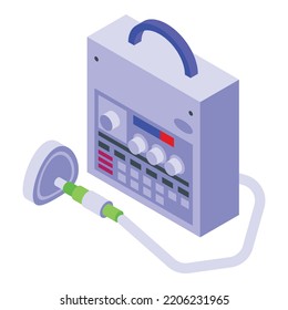 Hospital Ventilator Icon. Isometric Of Hospital Ventilator Vector Icon For Web Design Isolated On White Background