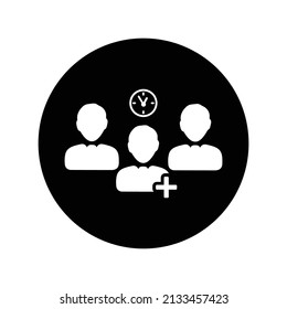 Hospital, Waiting Room Icon. Black Vector Graphics.