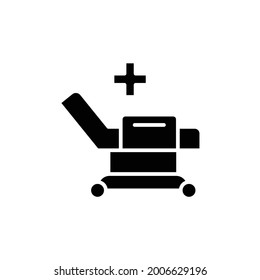 Hospital ward color line icon. Isolated vector element. Outline pictogram for web page, mobile app, promo