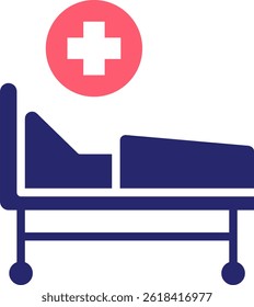 Hospital Ward Icon Fill Vector Illustration