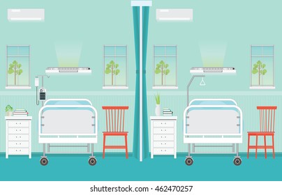 Hospital Ward Room Interior.