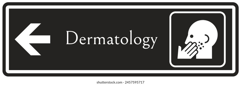Hospital way finding door sign dermatology