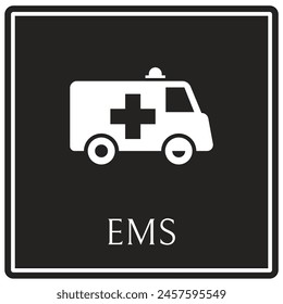 Hospital way finding sign emergency medical service (EMS)