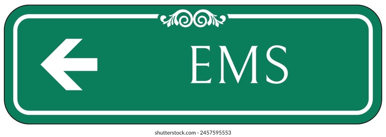 Hospital way finding sign emergency medical service (EMS)