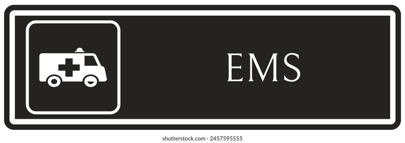 Hospital way finding sign emergency medical service (EMS)