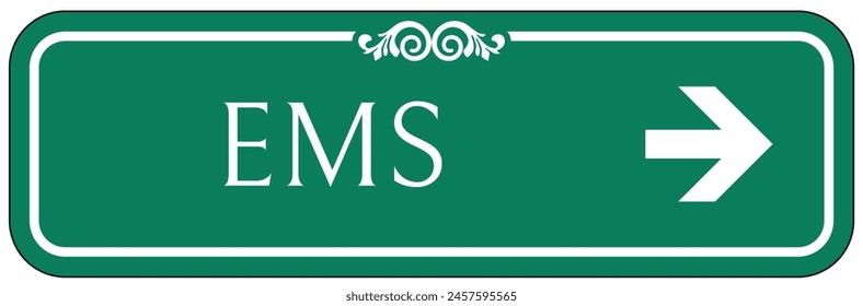 Hospital way finding sign emergency medical service (EMS)